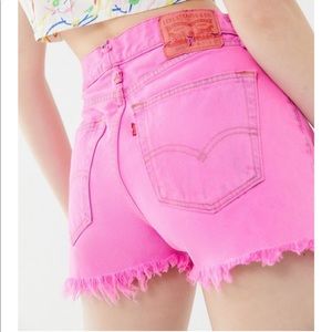 Pink Levi Shorts
